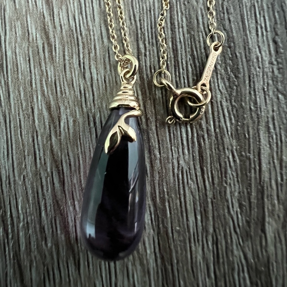 Tiffany & Co. amethyst olive leaf necklace - Picture 2 of 7